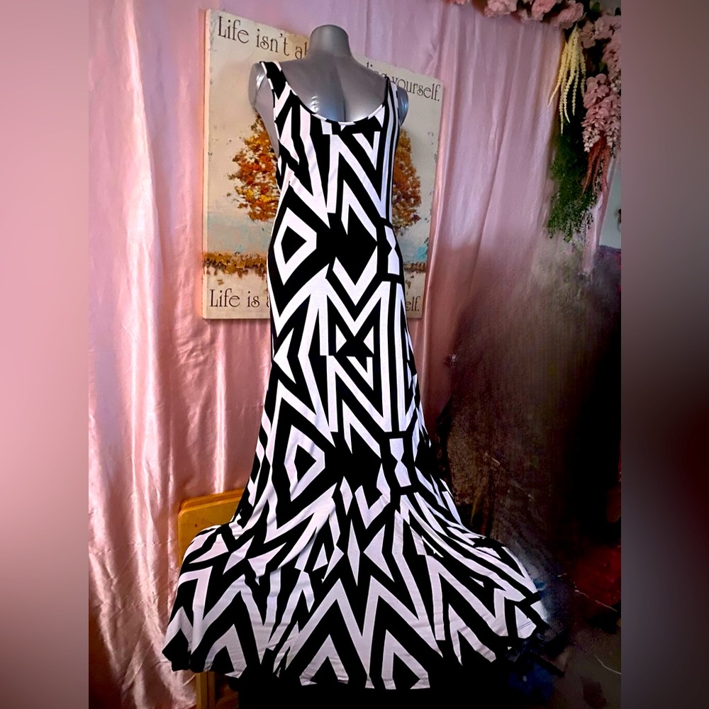 Nicki Minaj Kaleidoscope Maxi Dress with Back Cut-Out